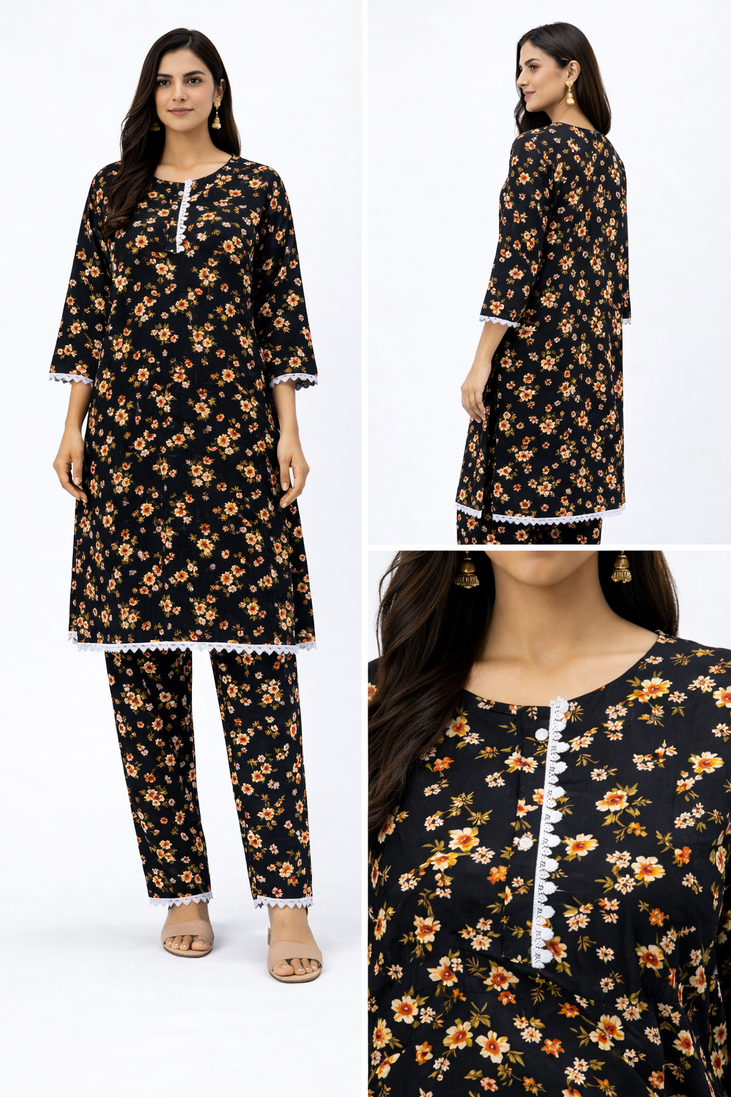 Set of 5 – Elegant 2-Piece Ladies Stitched Set – Doria Khaddar